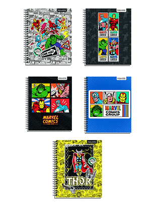 Pack de 10 Cuadernos Universitarios Marvel Comics Proarte 100h 7mm
