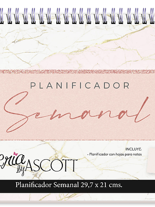 Planificador semanal TD 80 hjs 29,7x21cm