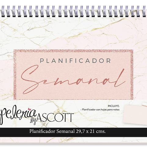Planificador semanal TD 80 hjs 29,7x21cm 1