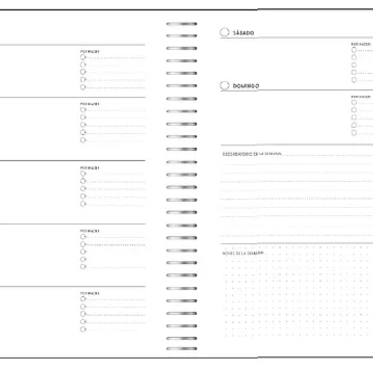 Planner Ascott Classic C/Espiral Recubierto 17x22cm 2