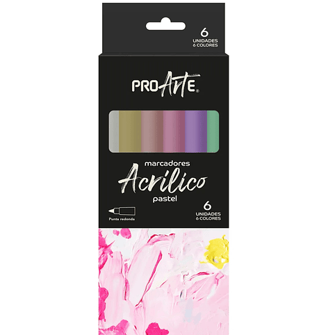Marcadores Acrílicos Pastel 6 Unidades 1