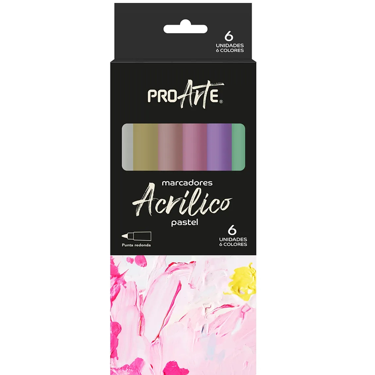 Marcadores Acrílicos Pastel 6 Unidades 1