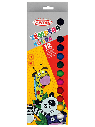Tempera solida 12 uni 