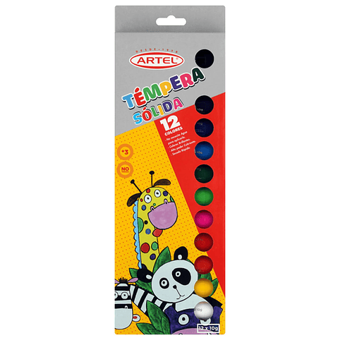 Tempera solida 12 uni  1