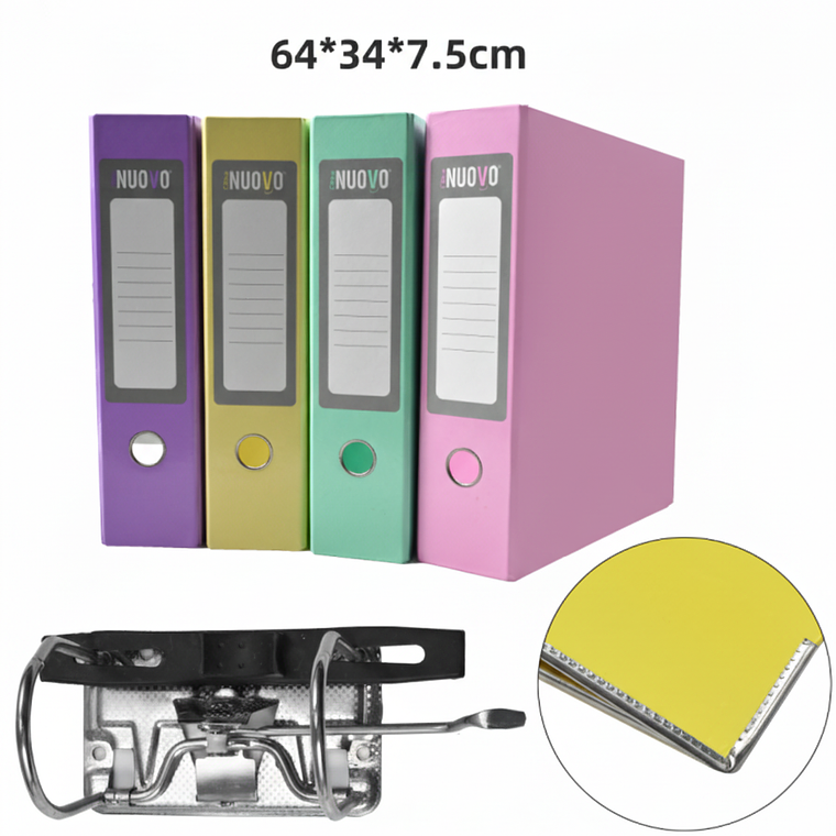 Set de 4 Archivadores Pastel Oficio 1