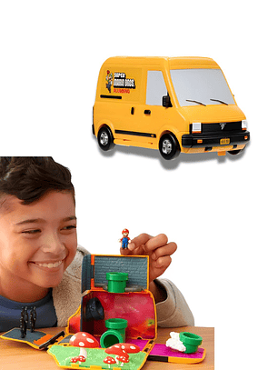 Super Mario Bros Movie Mini Word Van PlaySet
