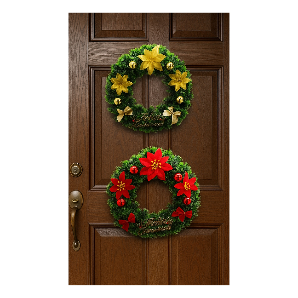 Set de 2 Coronas Navideñas 1