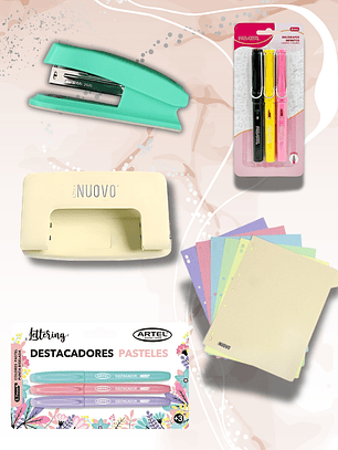 Pack Oficina Colores Pasteles