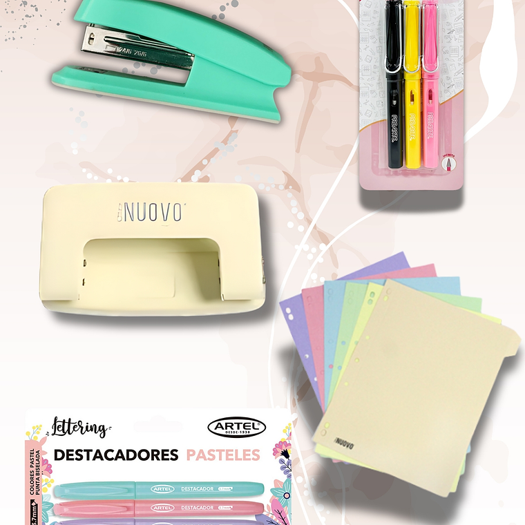 Pack Oficina Colores Pasteles 1