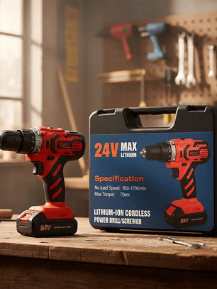 Taladro Atornillador Inalámbrico 10 Mm 24v