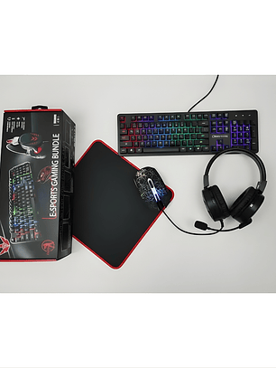 Kit Gamer Teclado + Mouse + Audifonos 