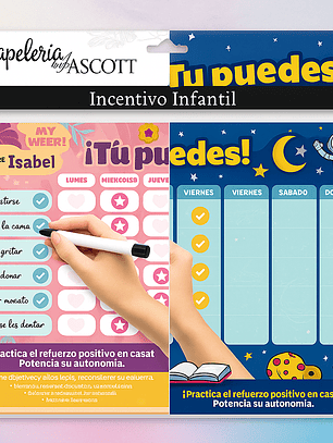 Incentivo Infantil Magnético 35x25 con 2 Plumones