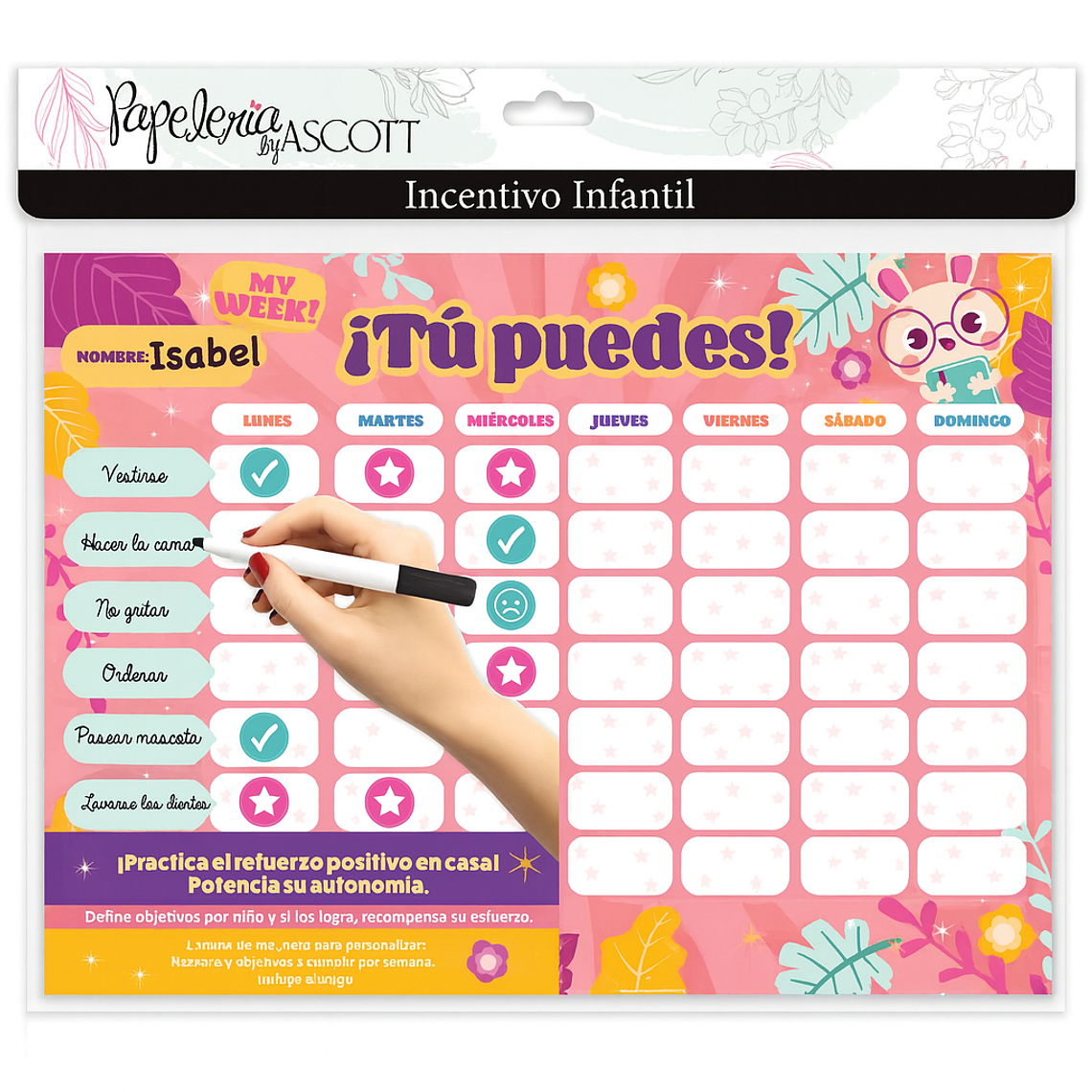 Incentivo Infantil Magnético 35x25 con 2 Plumones 2