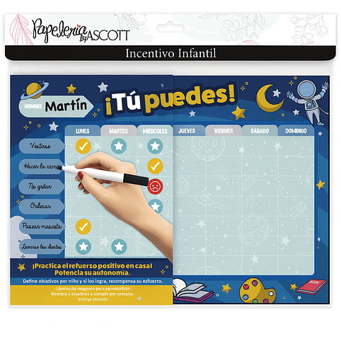 Incentivo Infantil Magnético 35x25 con 2 Plumones 3