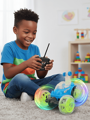 AUTO LOCO RECARGABLE ACROBACIAS 360 CON LUZ 