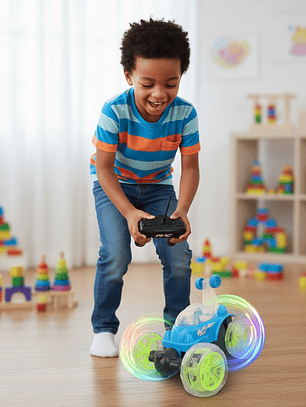 AUTO LOCO RECARGABLE ACROBACIAS 360 CON LUZ 