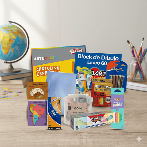 Pack Escolar Creativo (Proarte, Artel, Isofit y Ross) 1
