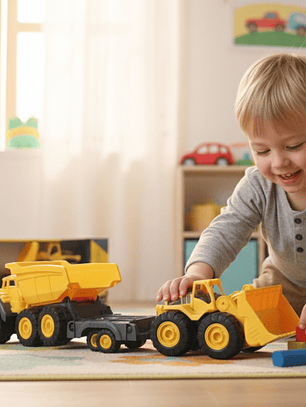 Set de Construcción Camión y Retroexcavadora