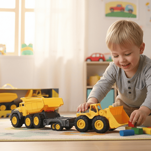 Set de Construcción Camión y Retroexcavadora 1