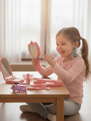 Set belleza con mini tocador y accesorios 