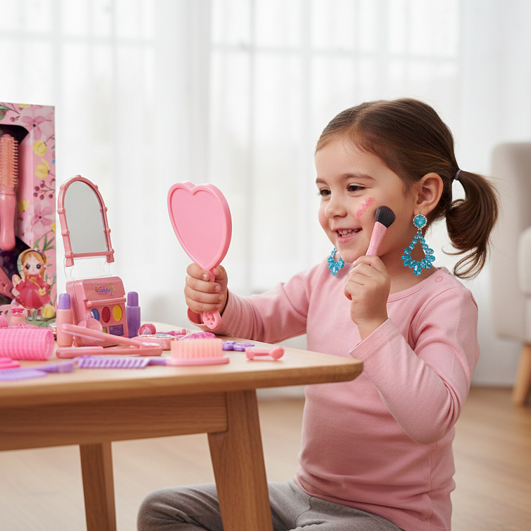 Set belleza con mini tocador y accesorios  3