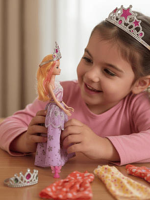 Set de Princesa con Vestidos y accesorios 