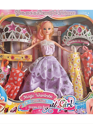 Set de Princesa con Vestidos y accesorios 