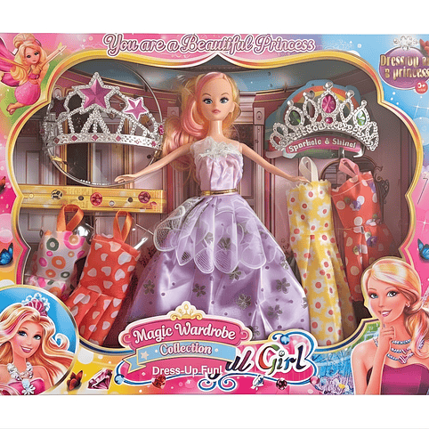 Set de Princesa con Vestidos y accesorios  2