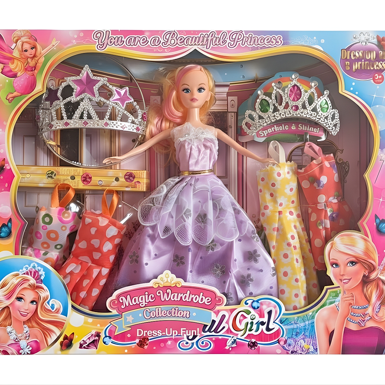 Set de Princesa con Vestidos y accesorios  2