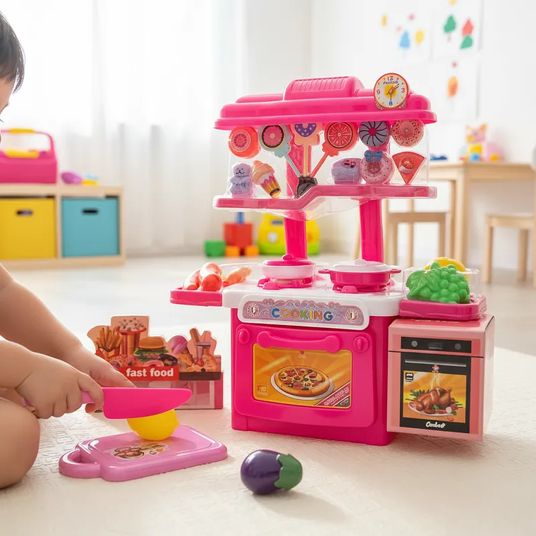 Set Cocina Infantil con Alimentos y Utensilios 1