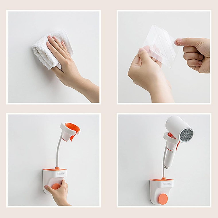 SOPORTE DE PARED MULTIUSO PARA SECADOR DE CABELLO 2