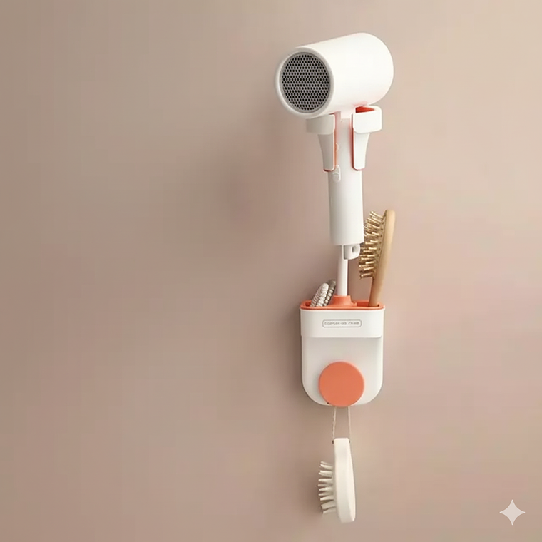 SOPORTE DE PARED MULTIUSO PARA SECADOR DE CABELLO 5