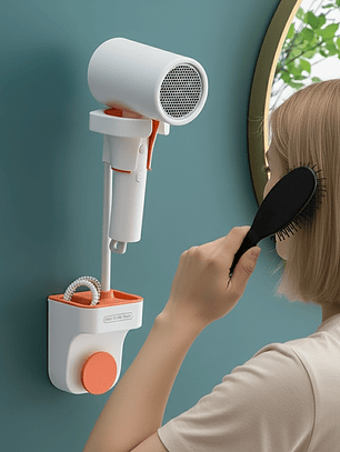 SOPORTE DE PARED MULTIUSO PARA SECADOR DE CABELLO