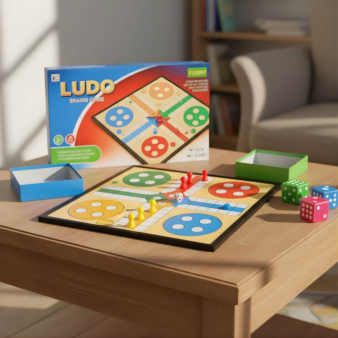 Ludo Juego De Mesa Clásico Magnético Tablero Grande 1