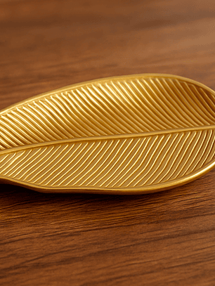 Bandeja Decorativa Forma de Hoja 2 uni.