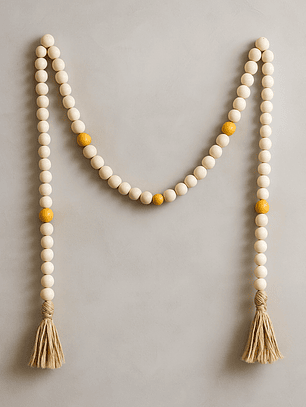 Adornos Cuetas Maderas con Flecos - 135cm