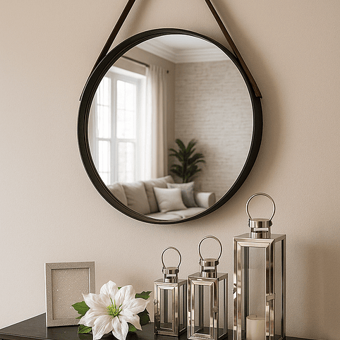 Espejo Decorativo Con Correa 1