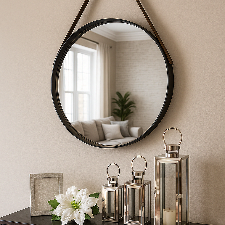 Espejo Decorativo Con Correa 1