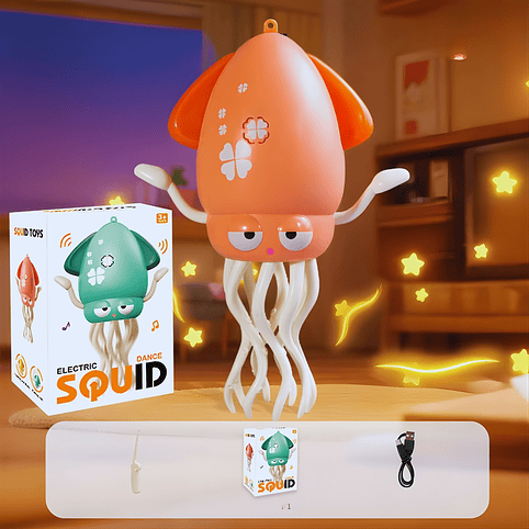 Pulpo Calamar Bailarín Musical Recargable Para Niños 3