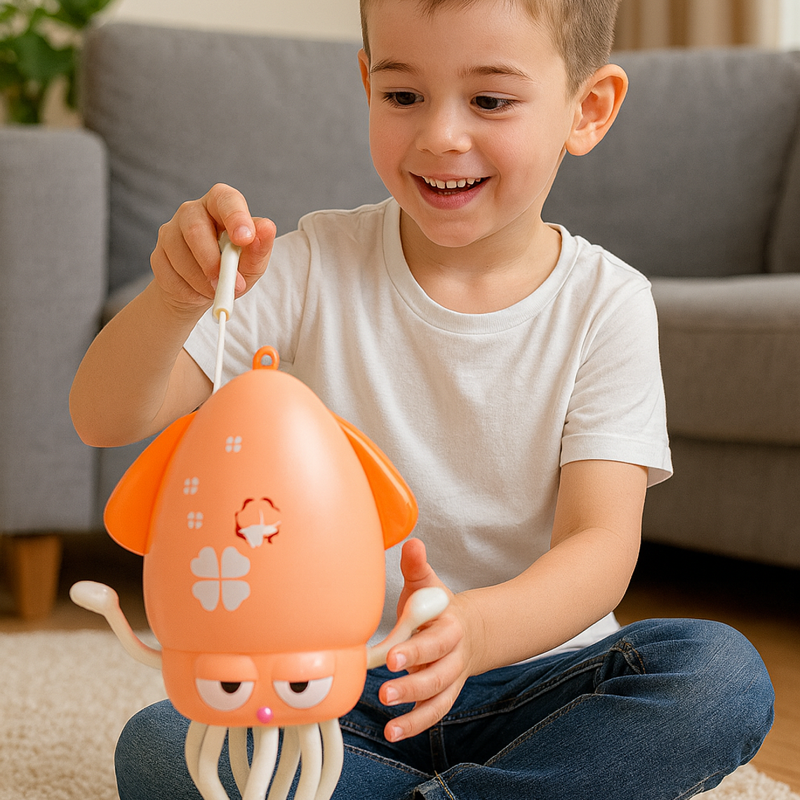 Pulpo Calamar Bailarín Musical Recargable Para Niños 1