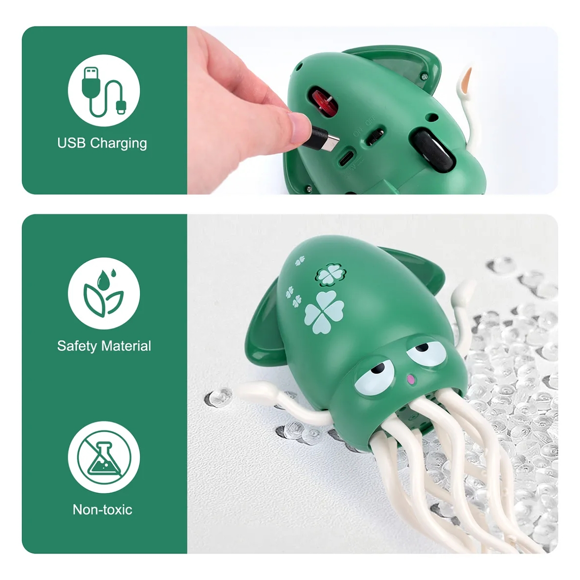 Pulpo Calamar Bailarín Musical Recargable Para Niños 4