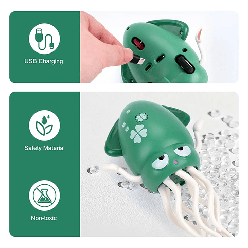 Pulpo Calamar Bailarín Musical Recargable Para Niños 4