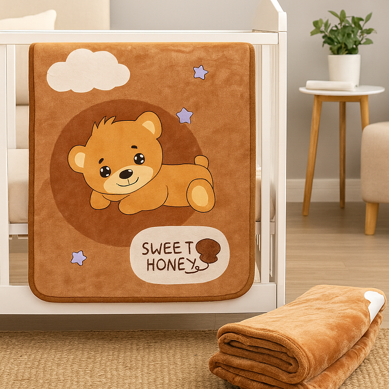 Manta Para Bebe Conejo y Osito 1