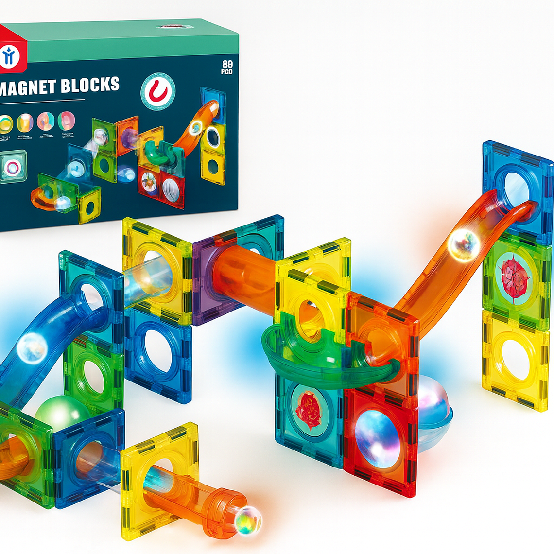 Bloques Magnéticos Luminosos - 40 Piezas 1