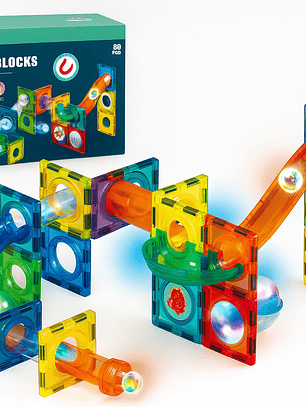 Bloques Magnéticos Luminosos - 40 Piezas