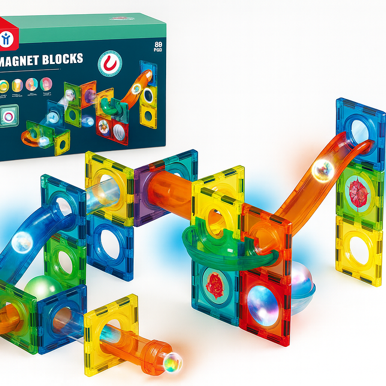 Bloques Magnéticos Luminosos - 40 Piezas 1
