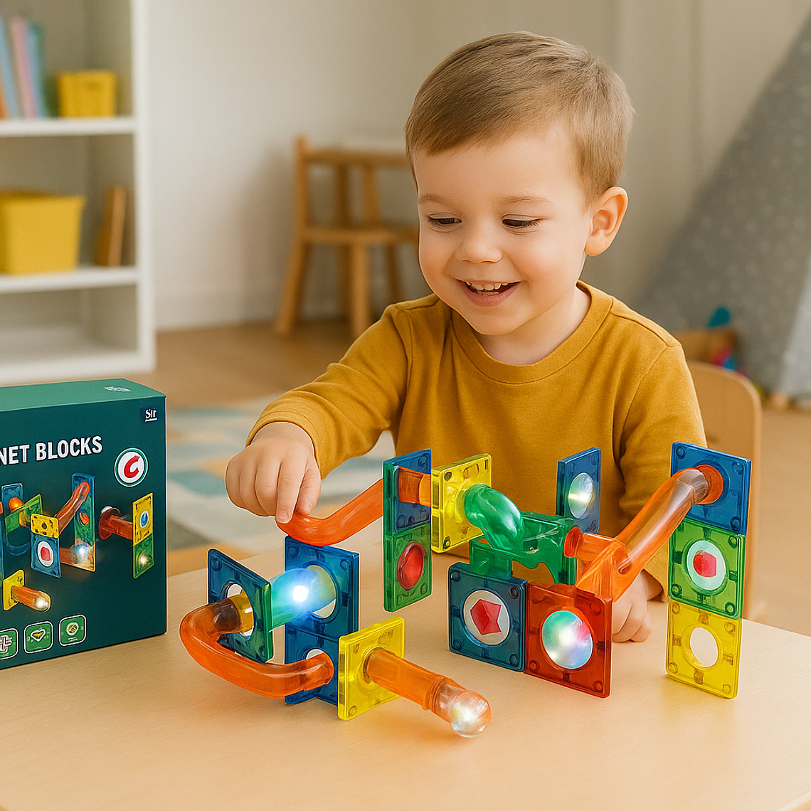 Bloques Magnéticos Luminosos - 40 Piezas 2