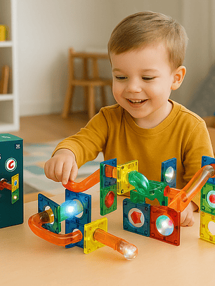 Bloques Magnéticos Luminosos - 40 Piezas