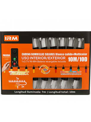 Cadena de Luces Led Solar 10M