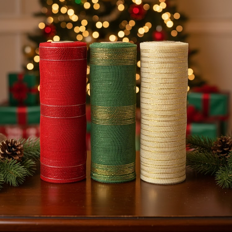 Pack 3 Mallas Decorativas Navidad Premium 1